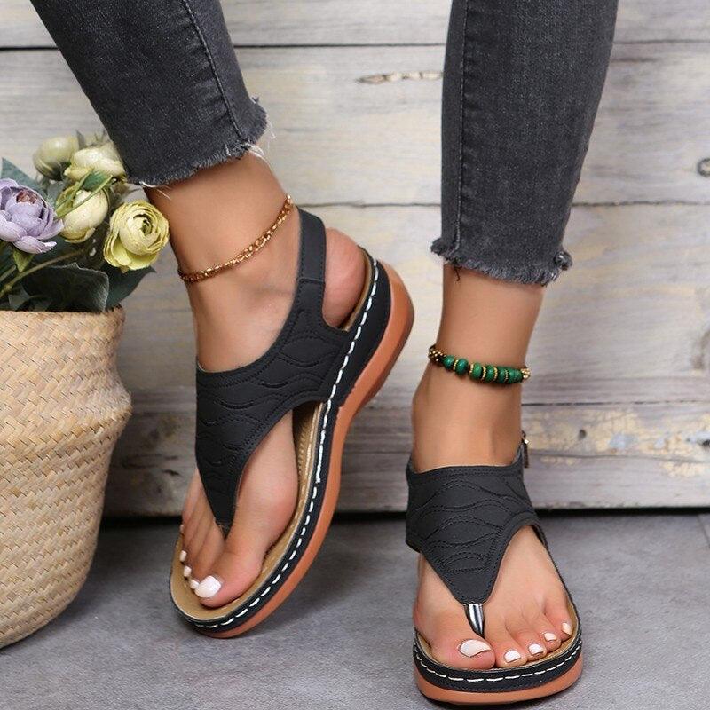 ComfortoFit - Elegantes Sandalias Planas para Mujeres Oxford