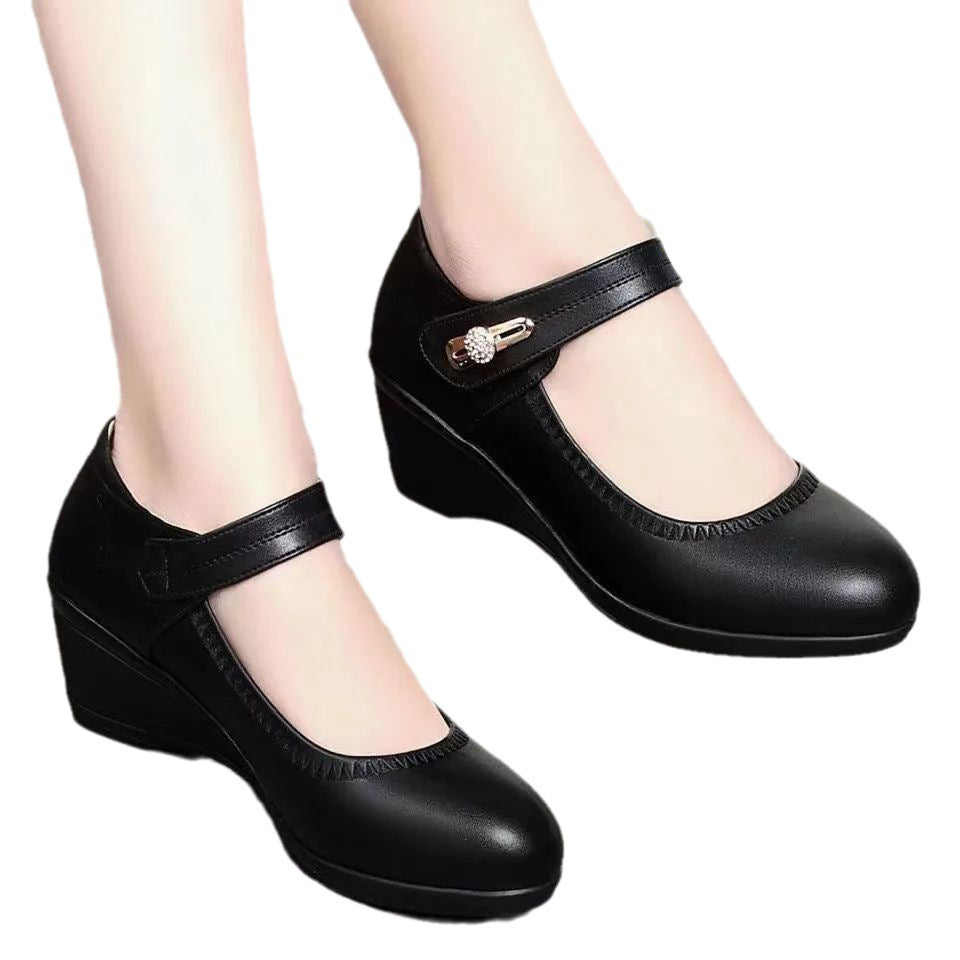 Tacones de Cuero Suave - Antideslizantes Zapatos