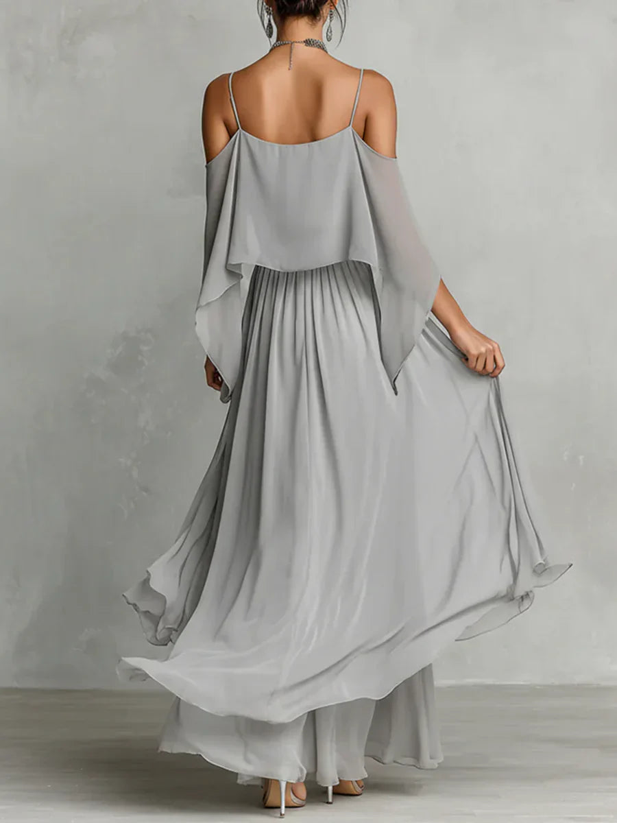 Isabela — Conjunto de Cami de Chiffon y Pantalones de Pierna Ancha