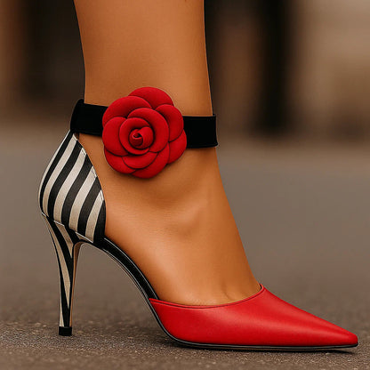 Angelique - Tacones Elegantes y Cómodos con Flores
