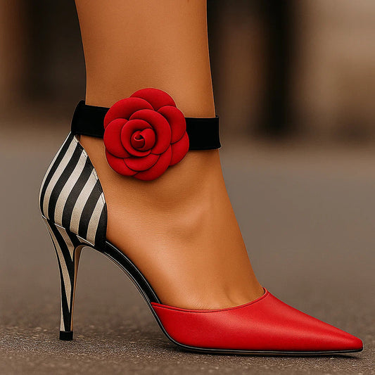 Angelique - Tacones Elegantes y Cómodos con Flores