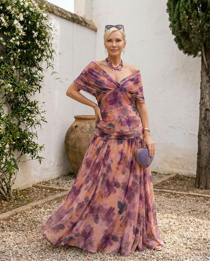 Josephine — Vestido Maxi con Escote Corazón