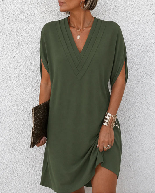Avènne — Vestido Midi con Escote en V