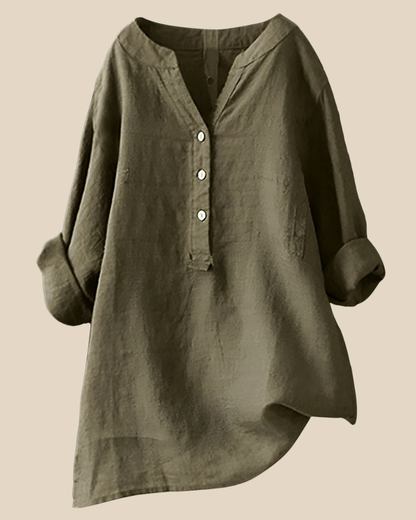 Blusa de Botón Transpirable Freja