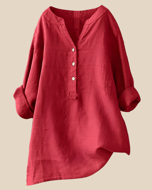 Blusa de Botón Transpirable Freja