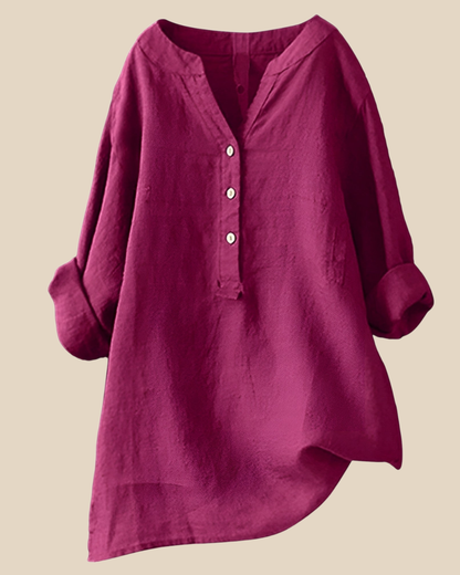Blusa de Botón Transpirable Freja