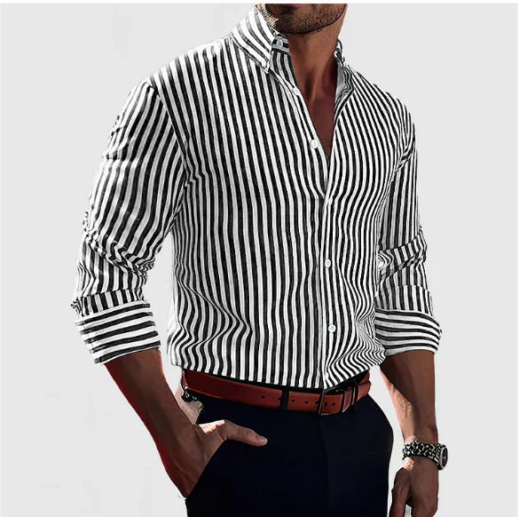 Camisa a Rayas Elegante