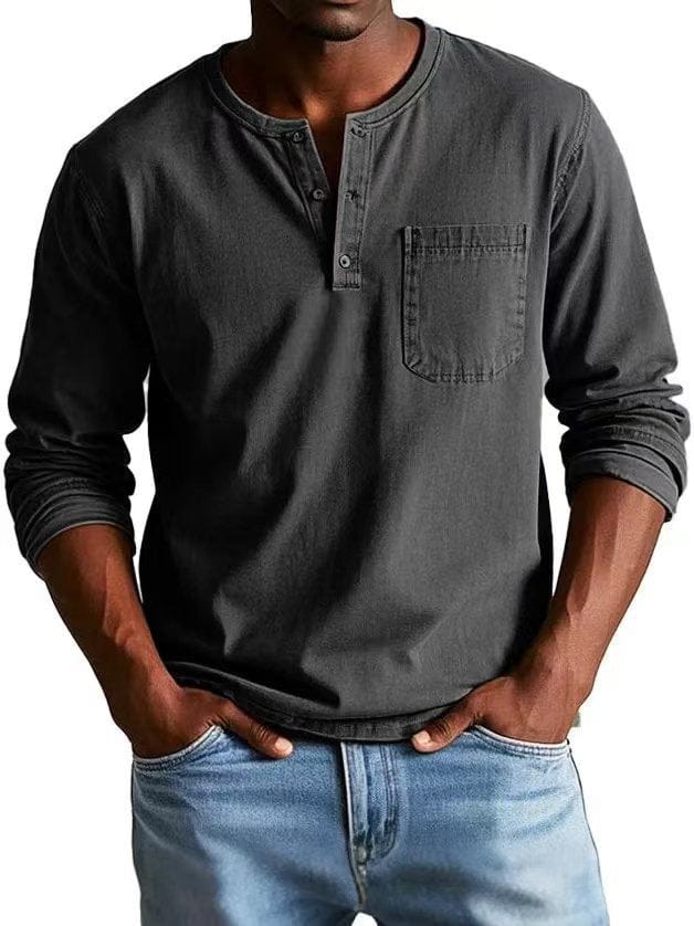 The Weston — Camiseta Henley Vintage