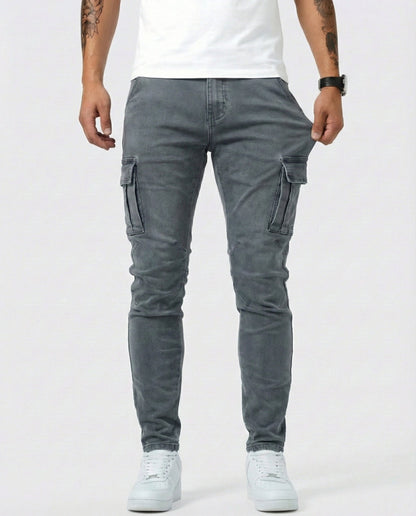Pantalones Cargo Elásticos Navy - Cómodos y Estilosos
