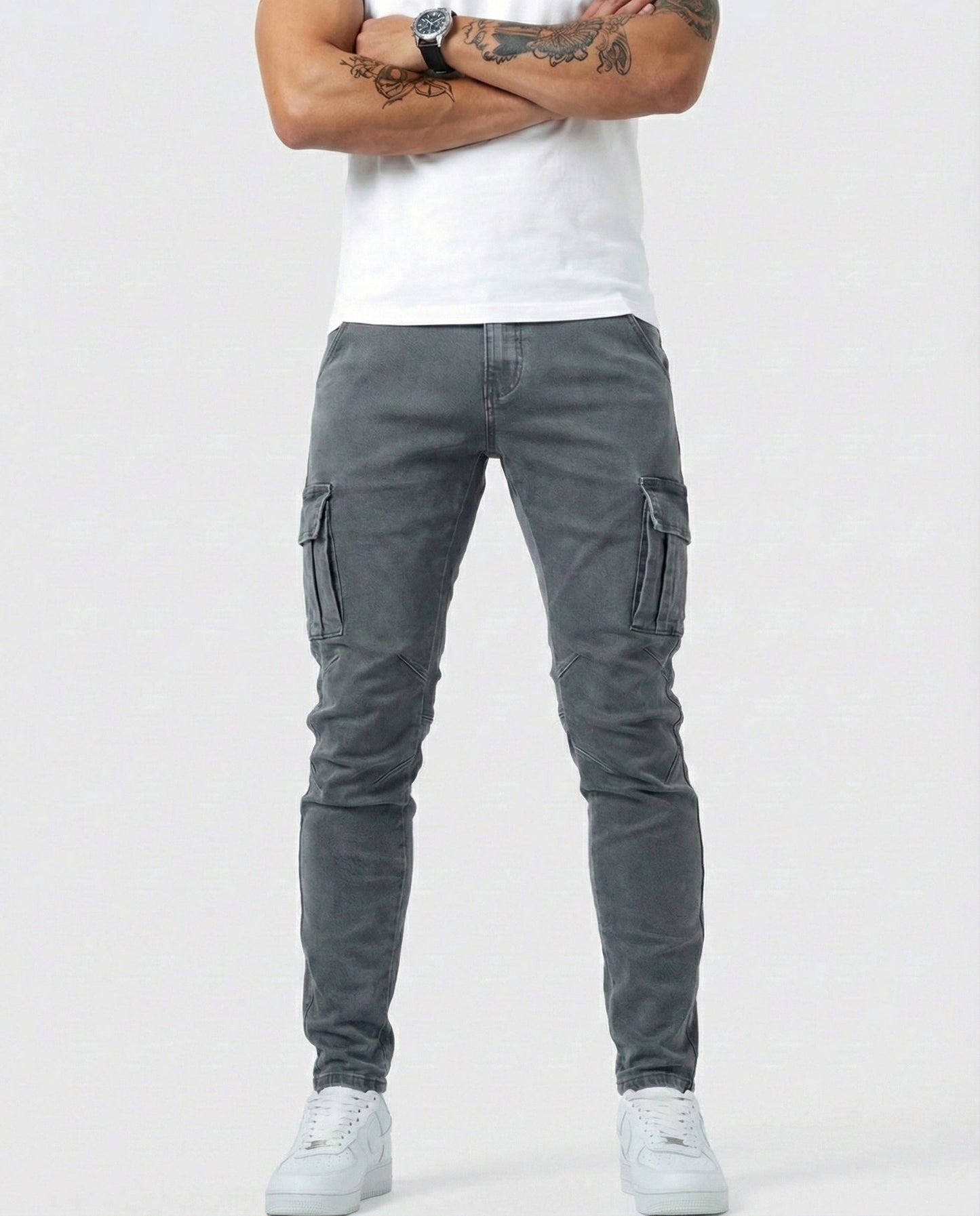 Pantalones Cargo Elásticos Navy - Cómodos y Estilosos