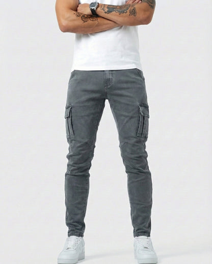 Pantalones Cargo Elásticos Navy - Cómodos y Estilosos