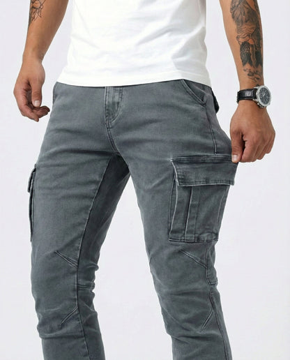 Pantalones Cargo Elásticos Navy - Cómodos y Estilosos