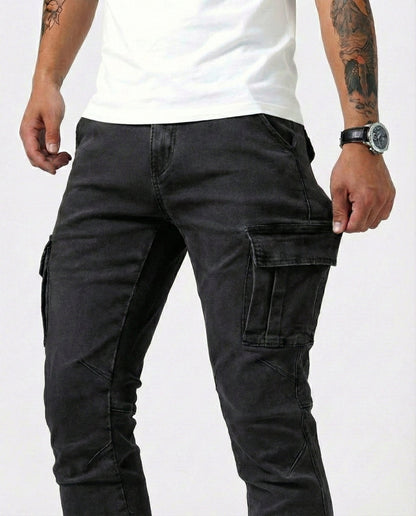 Pantalones Cargo Elásticos Navy - Cómodos y Estilosos