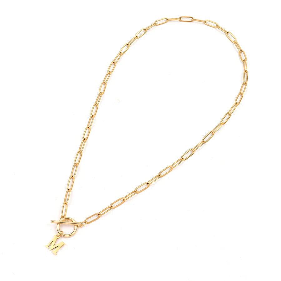Collar Inicial — Cadena de Clip de Papel