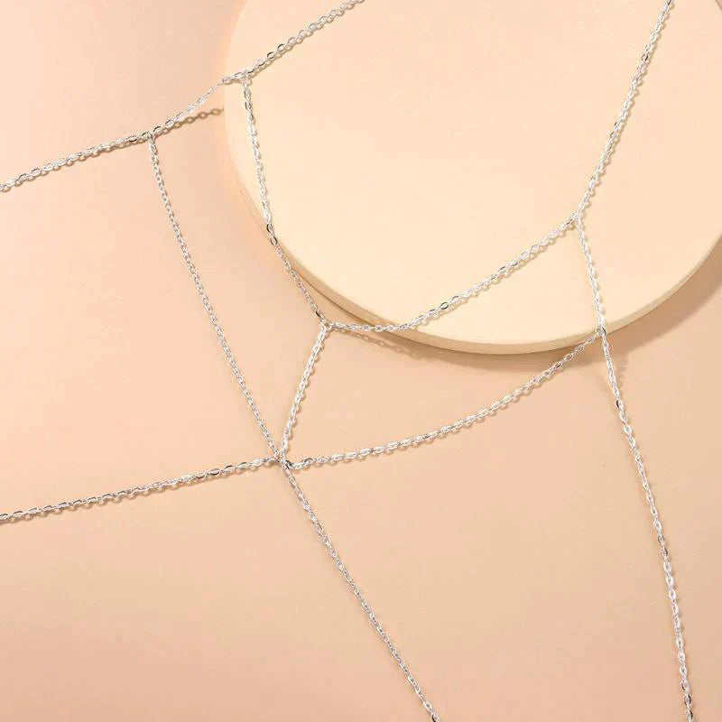 Cadena de Sujetador — Joyería Corporal Ajustable de Doble Capa