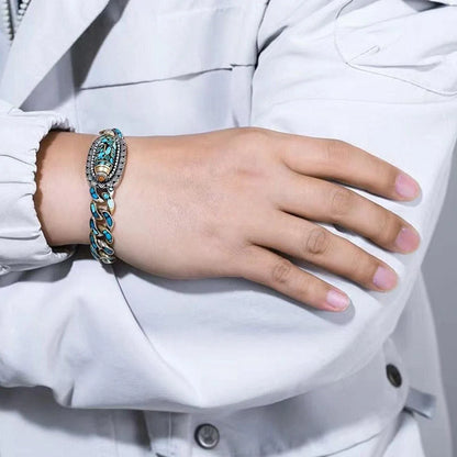 Pulsera de cuentas con mantra de seis palabras