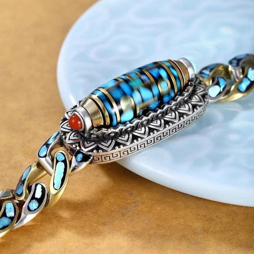 Pulsera de cuentas con mantra de seis palabras