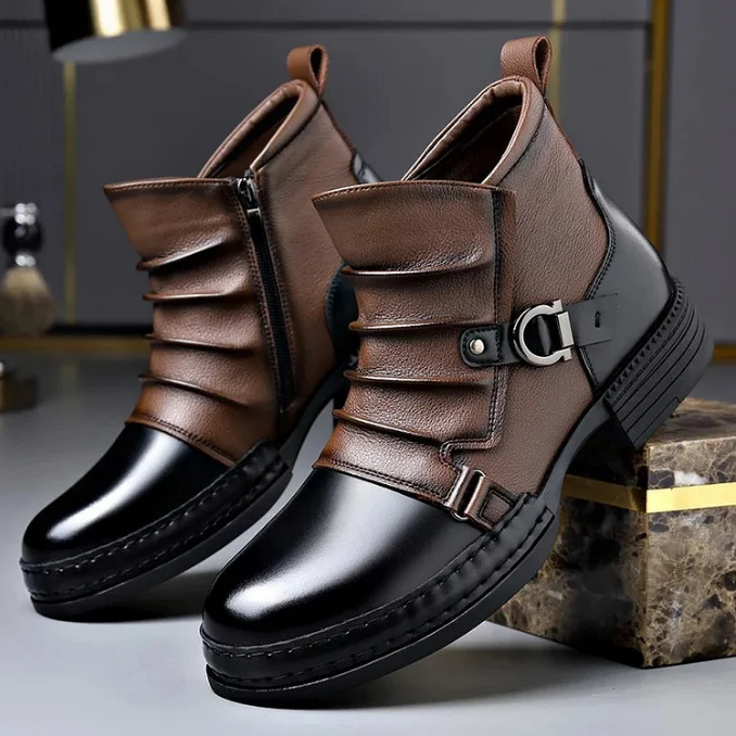 Botas de Cuero para Hombre - Elegante Bicolor
