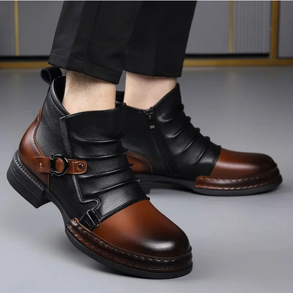 Botas de Cuero para Hombre - Elegante Bicolor