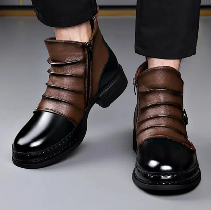 Botas de Cuero para Hombre - Elegante Bicolor