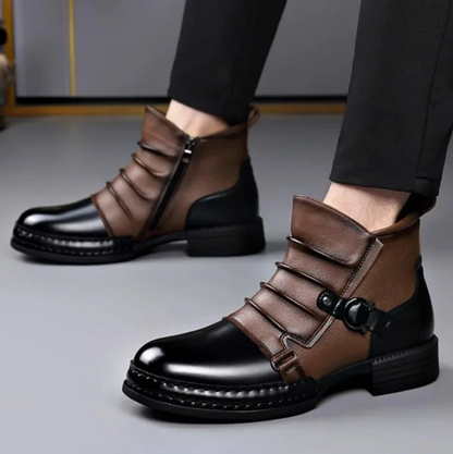 Botas de Cuero para Hombre - Elegante Bicolor