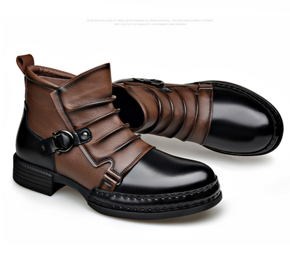 Botas de Cuero para Hombre - Elegante Bicolor
