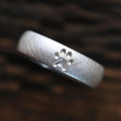 Malens — Anillo de Huella de Patita de Plata