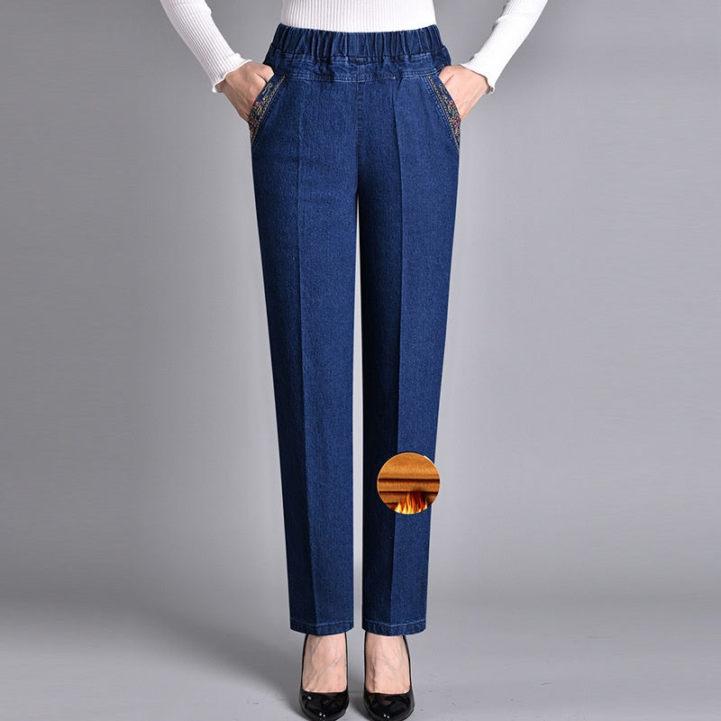 Jeans de Mujer — Con Bolsillos Laterales Elásticos