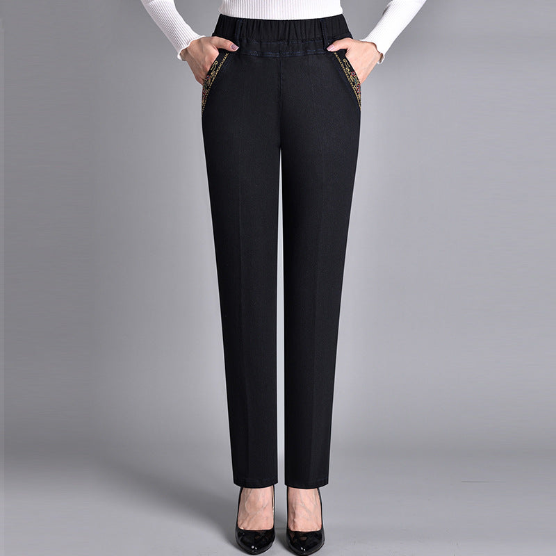 Jeans de Mujer — Con Bolsillos Laterales Elásticos