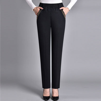 Jeans de Mujer — Con Bolsillos Laterales Elásticos