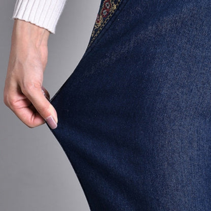 Dena — Jeans de pierna ancha para mujer con cintura elástica
