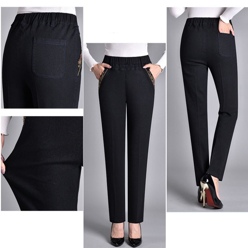 Jeans de Mujer — Con Bolsillos Laterales Elásticos