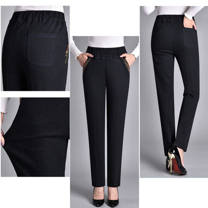 Dena — Jeans de pierna ancha para mujer con cintura elástica