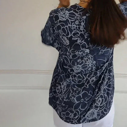 Flora — Blusa V de Flores