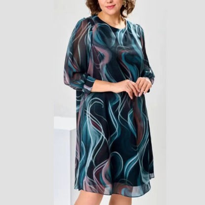 Tessori — Vestido Midi de Mezcla de Algodón Relajado