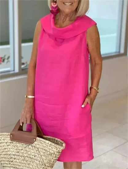 Mira — El Vestido Midi de Algodón y Lino