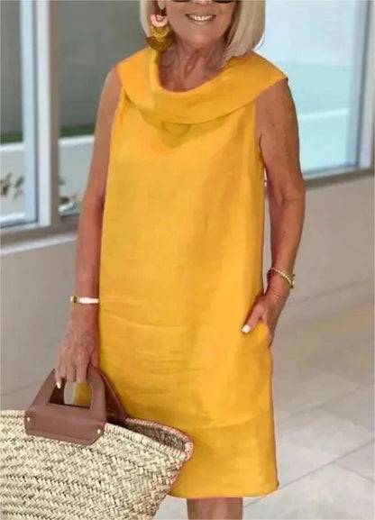 Mira — El Vestido Midi de Algodón y Lino