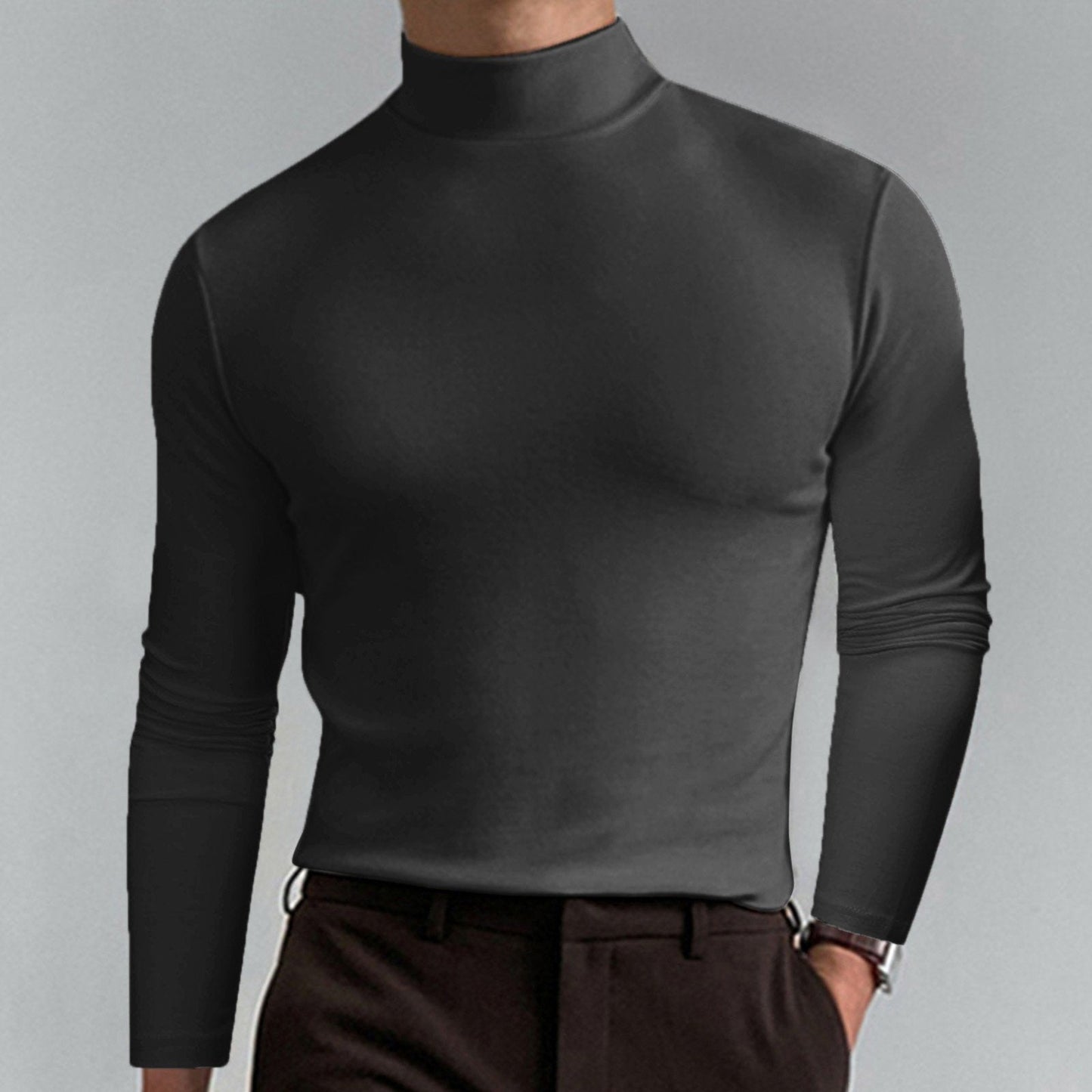 Camiseta de Cuello Alto para Hombre - Ligera y Cómoda Suéter