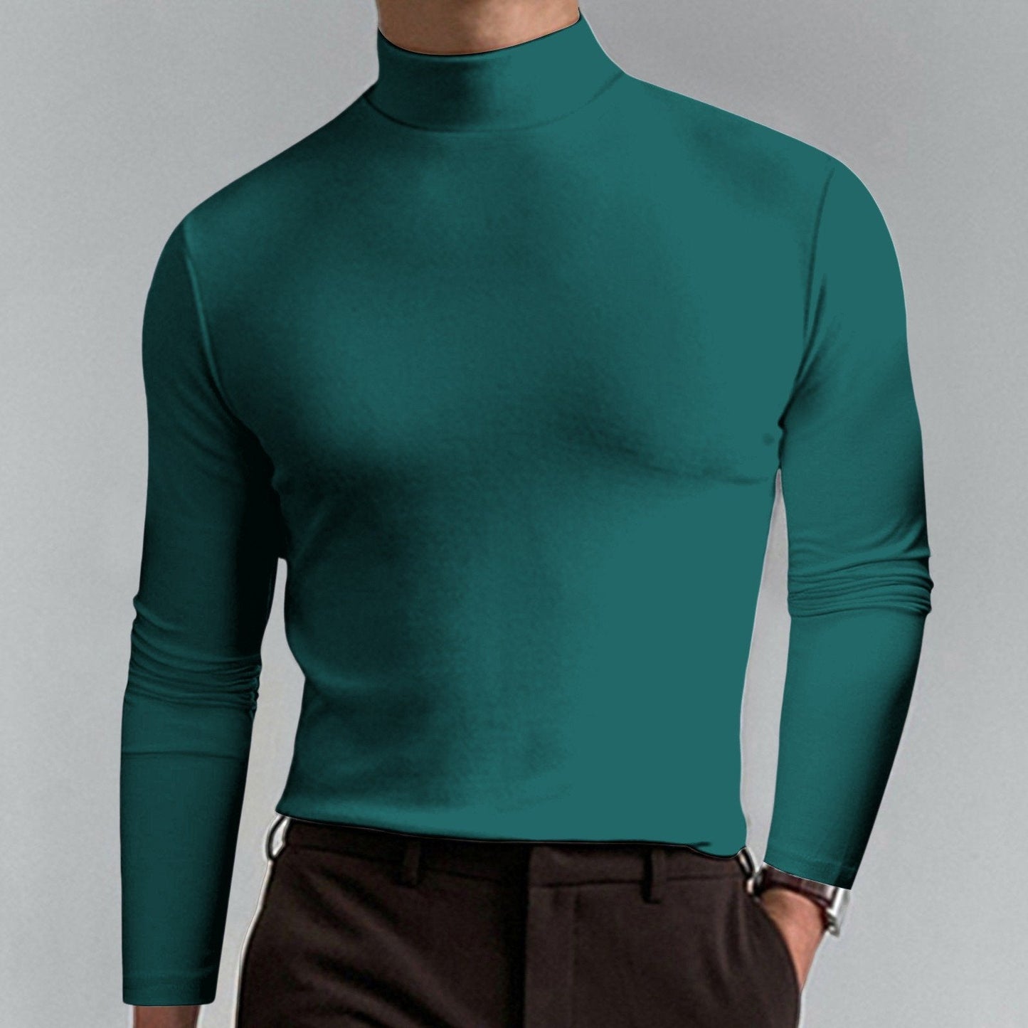 Camiseta de Cuello Alto para Hombre - Ligera y Cómoda Suéter