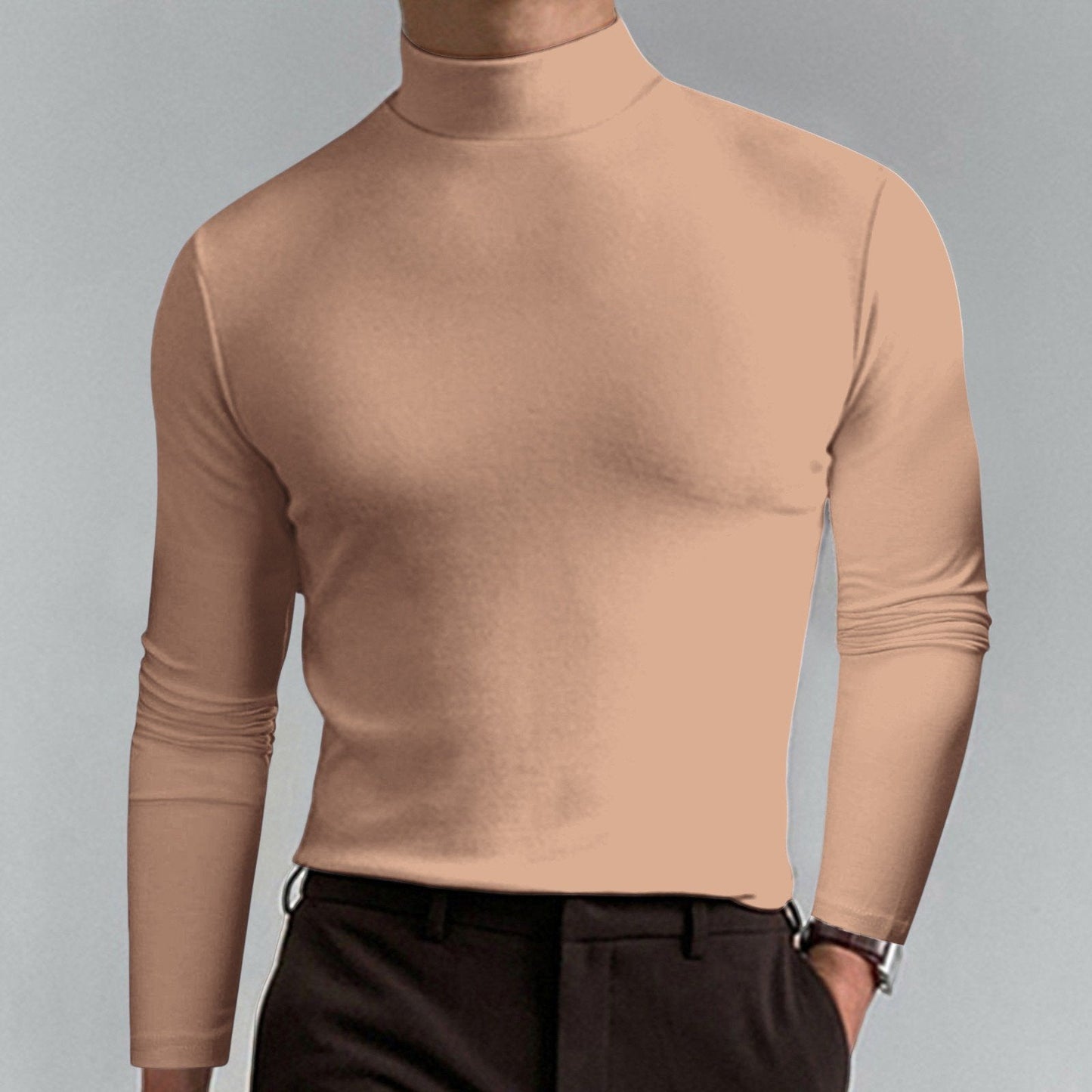 Camiseta de Cuello Alto para Hombre - Ligera y Cómoda Suéter