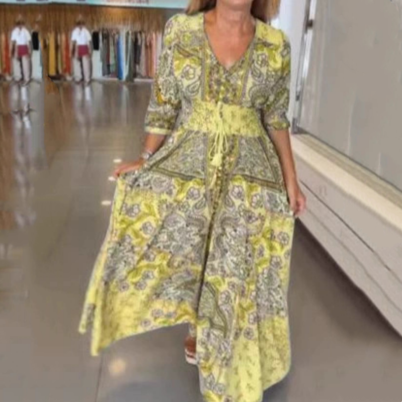 Florèze — Vestido Maxi con Cordón Floral