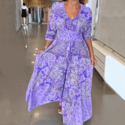 Florèze — Vestido Maxi con Cordón Floral