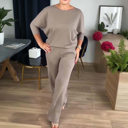 Conjunto Elegante de 3 Piezas - Cómodo Cárdigan Largo, Top y Pantalones