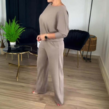 Conjunto Elegante de 3 Piezas - Cómodo Cárdigan Largo, Top y Pantalones