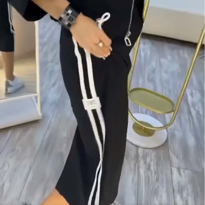 Conjunto de Chaqueta y Vestido para Mujer con Cuello Alto - Elegante