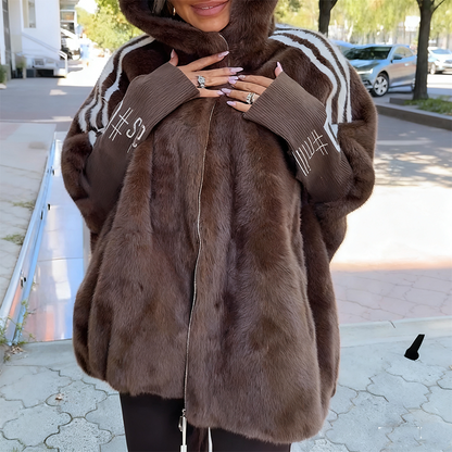 Abrigo Casual para Mujeres - Ultra Suave Forro Polar con Capucha y Cremallera