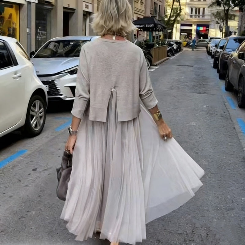 Conjunto de Dos Piezas - Cómodo Blusa de Manga Larga de Tejido