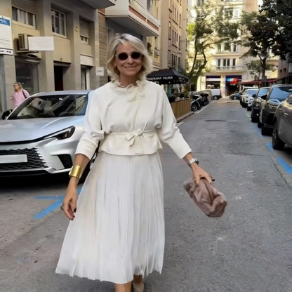 Conjunto de Dos Piezas - Cómodo Blusa de Manga Larga de Tejido