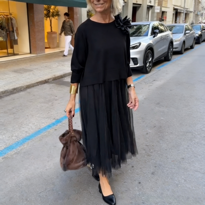 Conjunto de Dos Piezas - Cómodo Blusa de Manga Larga de Tejido