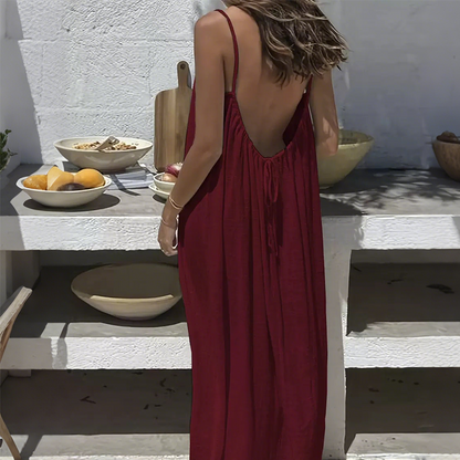 Aerelle — Vestido Maxi de Tirantes Espagueti con Espalda Descubierta
